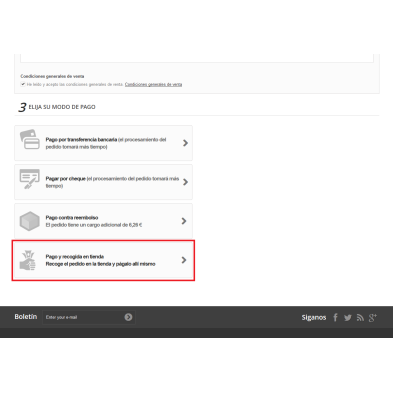 Módulo Pago a la recogida para Prestashop 1.6