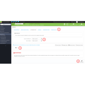 Módulo Cambios Masivos de CATÁLOGO para Prestashop 1.6