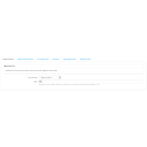 Módulo Cambios Masivos de CATÁLOGO para Prestashop 1.6