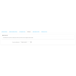 Módulo Cambios Masivos de CATÁLOGO para Prestashop 1.6