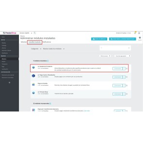 Módulo para desactivar Productos para PrestaShop 1.6 - 1.7