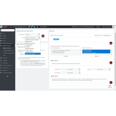 Módulo Cambios Masivos de CATÁLOGO para Prestashop 1.6