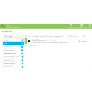 Módulo Pop up Inicio para prestashop