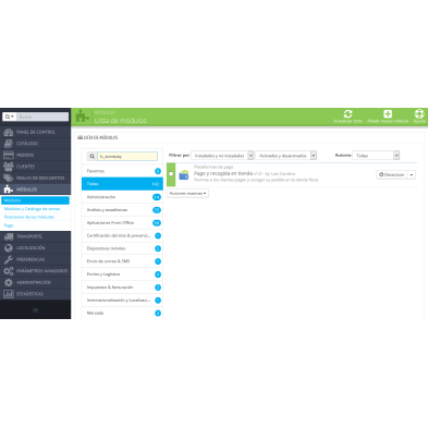 Módulo Pago a la recogida para Prestashop 1.6